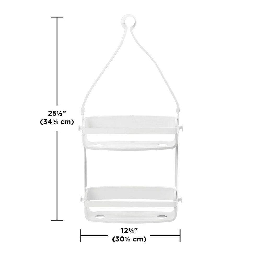 Dracelo Shower Caddy, Bathtub Shelf and Bathroom Organizer, White (2)