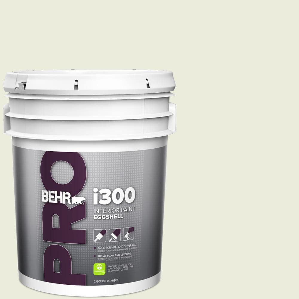 BEHR PRO 5 gal. #BWC-18 Spring White Eggshell Interior Paint