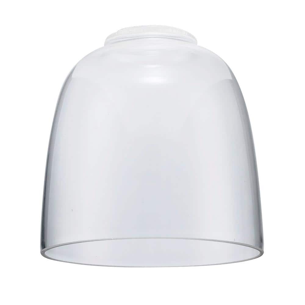 PRIVATE BRAND UNBRANDED 6 in. Clear Glass Dome Shaped Replacement Pendant Shade with 2.25 in. Lip Fitter (2)