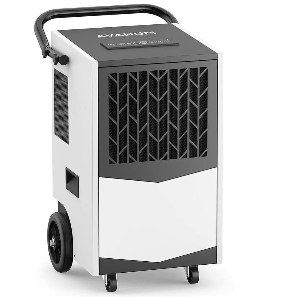 Edendirect 160 pt. 7500 sq. ft. Commercial Dehumidifier in. White with 2-in-1 Drainage, Auto Defrost, and Portable Wheels (1)