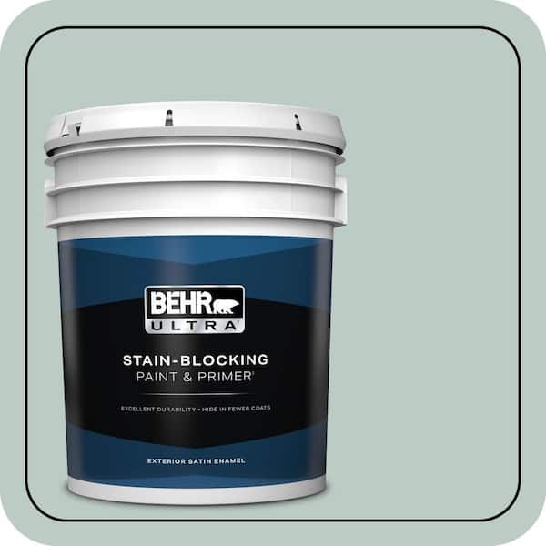 BEHR PREMIUM PLUS 5 gal. Home Decorators Collection #HDC-CL-23 Soothing Spring Semi-Gloss Enamel Low Odor Interior Paint & Primer (2)