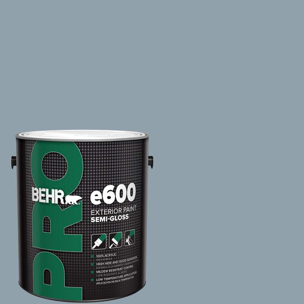 BEHR PRO 1 Gal. #N480-4A Dusty Denim Semi-Gloss Acrylic Exterior Paint