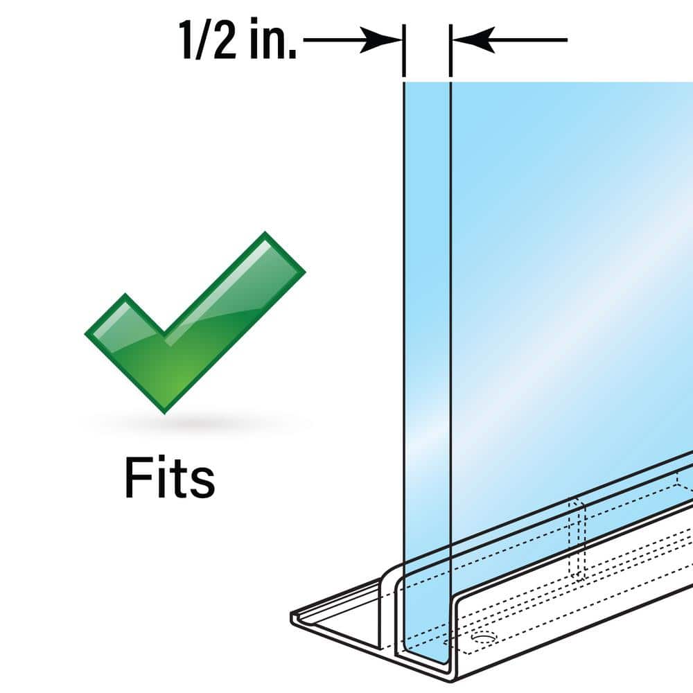 Prime-Line Clear Nylon, Tub and Shower Enclosure Bottom Guide (Single Pack) (3)