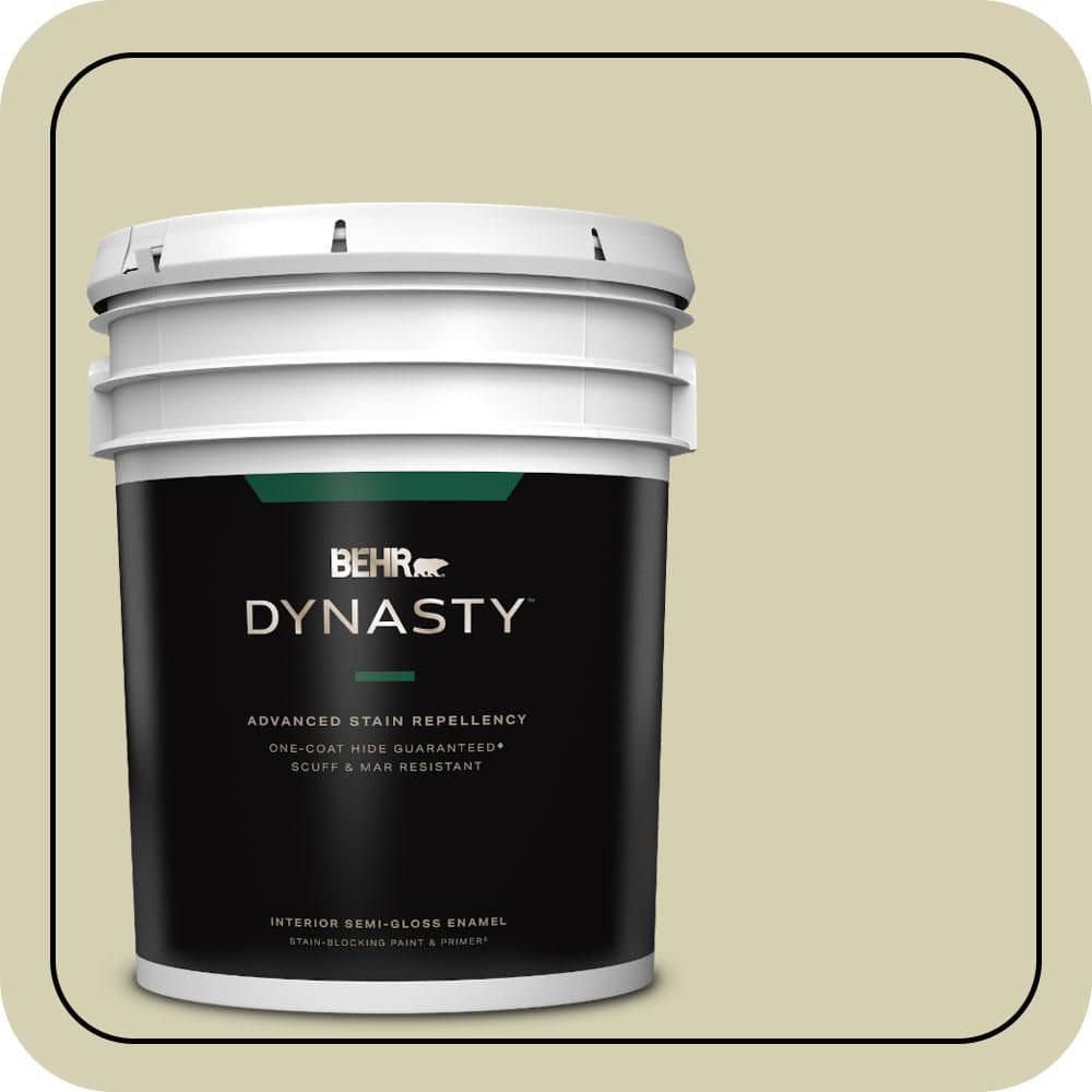 BEHR DYNASTY 5 gal. #S350-2 Windmill Semi-Gloss Enamel Interior Stain-Blocking Paint & Primer