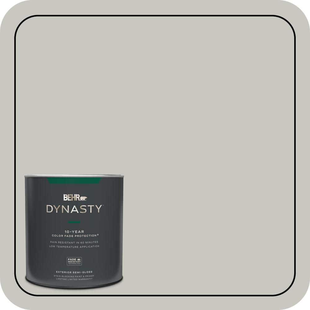 BEHR DYNASTY 1 qt. #N360-2 Silver Marlin Semi-Gloss Exterior Stain-Blocking Paint & Primer