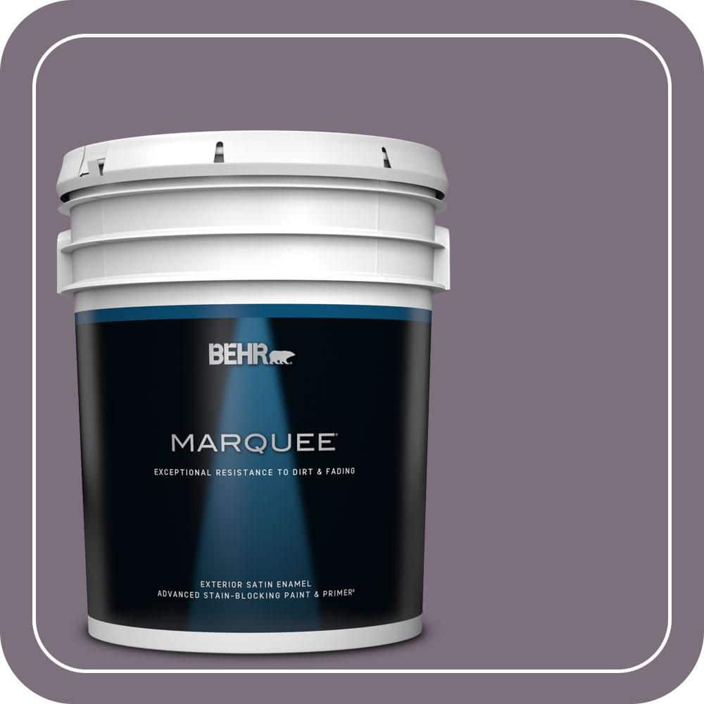 BEHR MARQUEE 5 gal. #PPU17-17 Plum Shadow Satin Enamel Exterior Paint & Primer