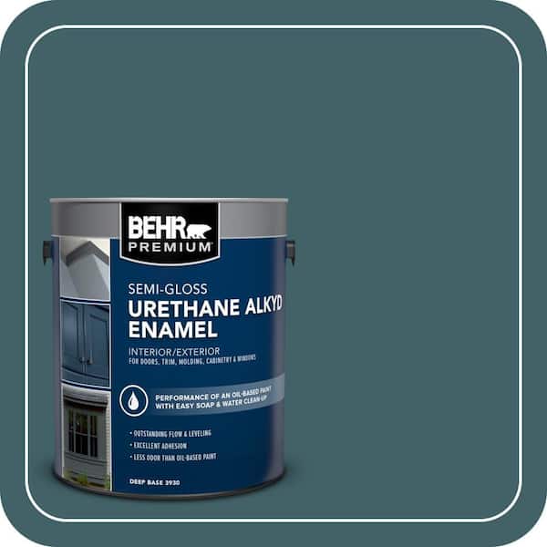 BEHR PREMIUM 1 gal. #T17-12 Wanderlust Urethane Alkyd Semi-Gloss Enamel Interior/Exterior Paint (2)