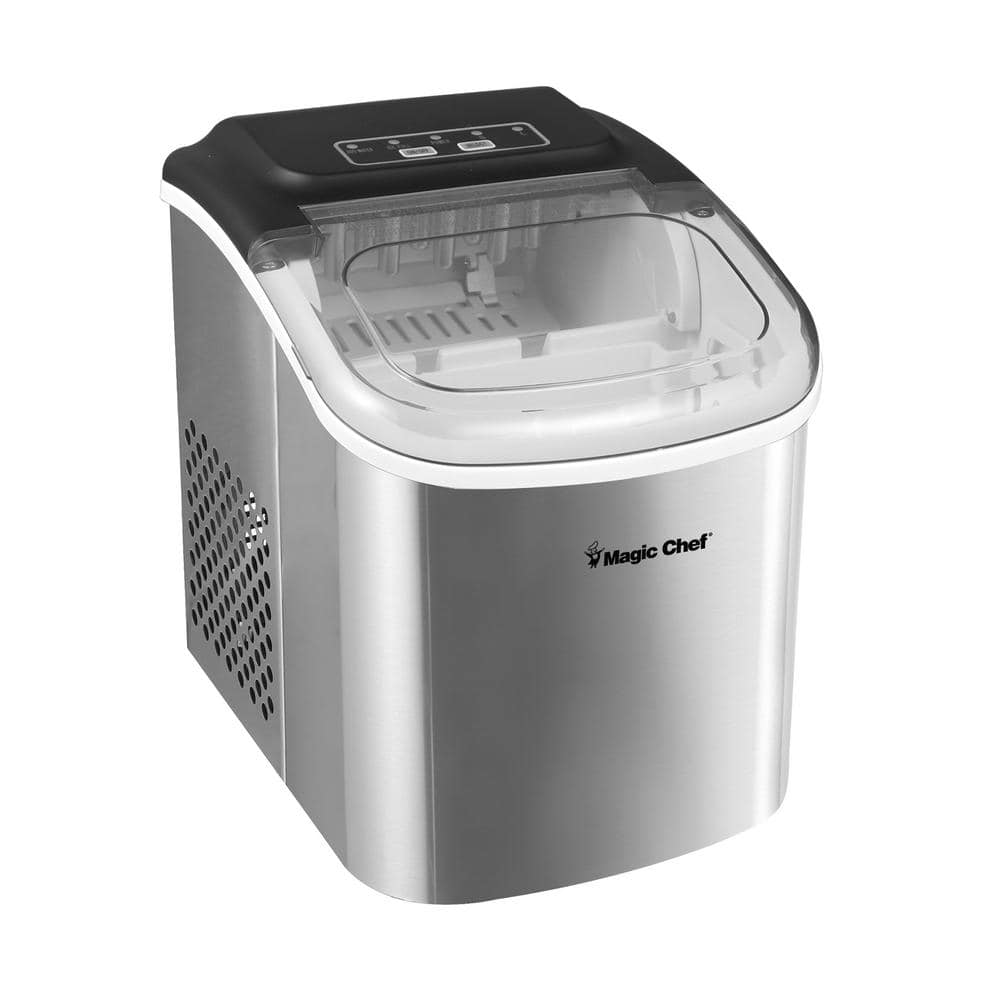 Magic Chef 27 lbs. Bullet Ice Countertop Ice Maker in Stainless Steel (3)