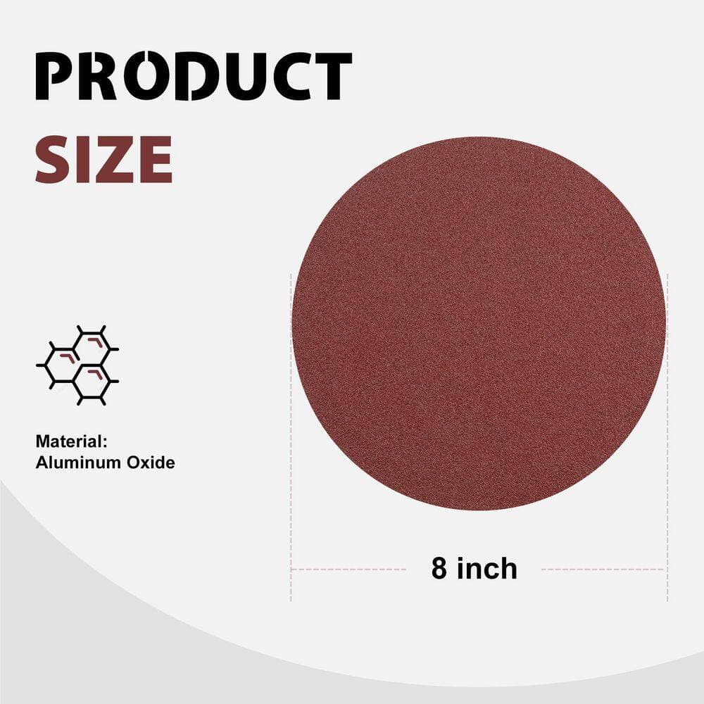 LAIFUCAM PSA Sanding Discs with 10 Grits Aluminum Oxide Self Stick for Random Orbital Sander 100 -pieces Pack (2)