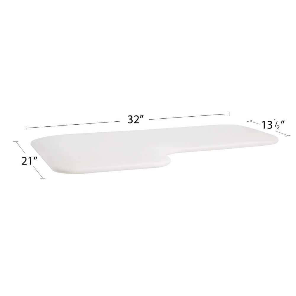 SEACHROME L-Shaped Replacement Vinyln Cushion Shower Seat Top Only, 32 in., Right-Handed (2)