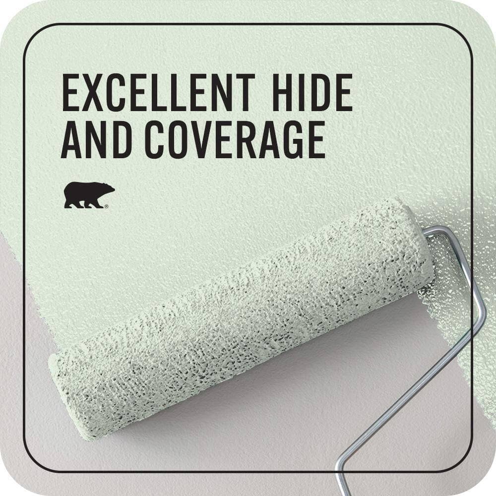 BEHR PREMIUM PLUS 1 qt. #M400-1 Establish Mint Flat EcoMix Plant-Based Interior Paint & Primer (2)
