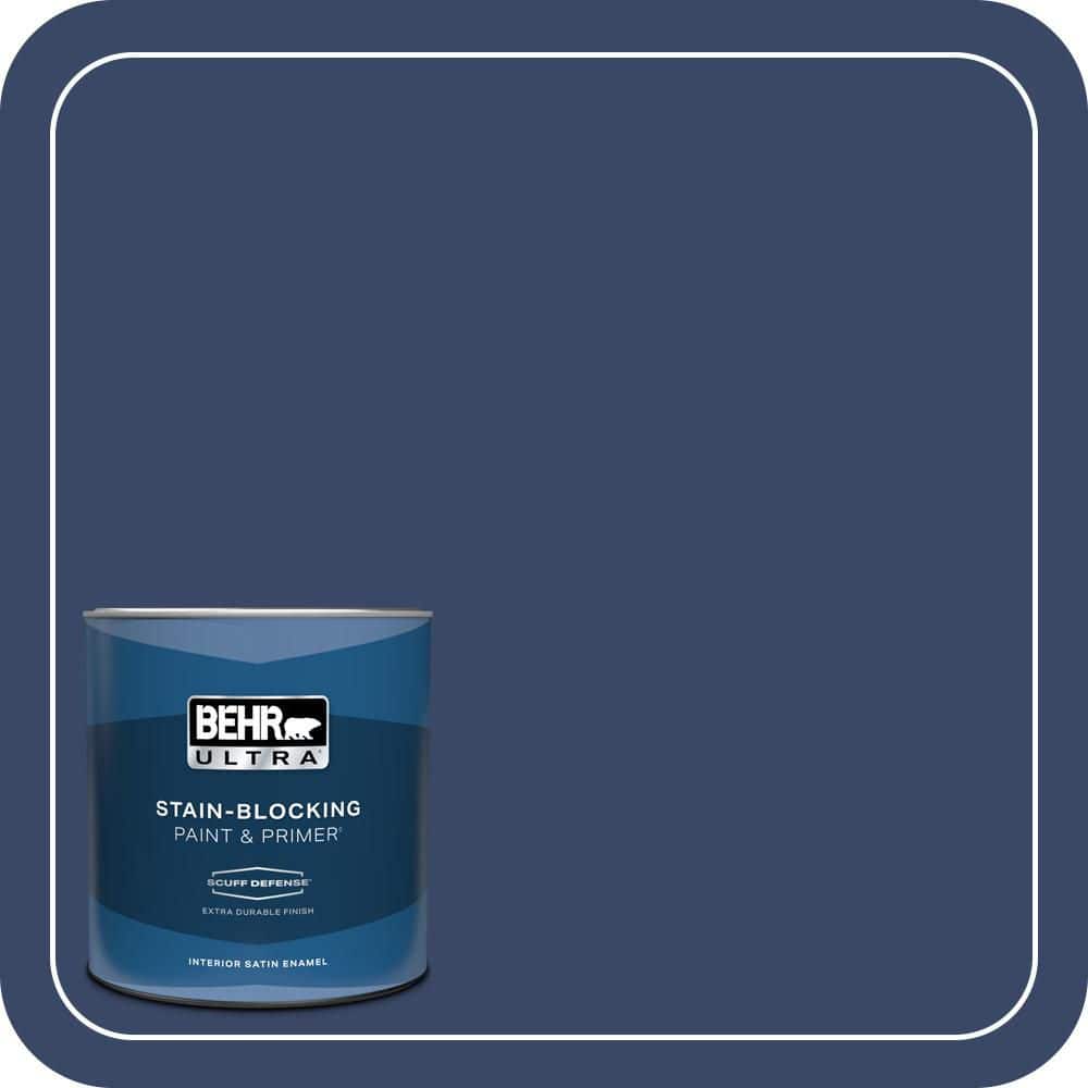 BEHR ULTRA 1 qt. #MQ5-14 Bon Nuit Extra Durable Satin Enamel Interior Paint & Primer