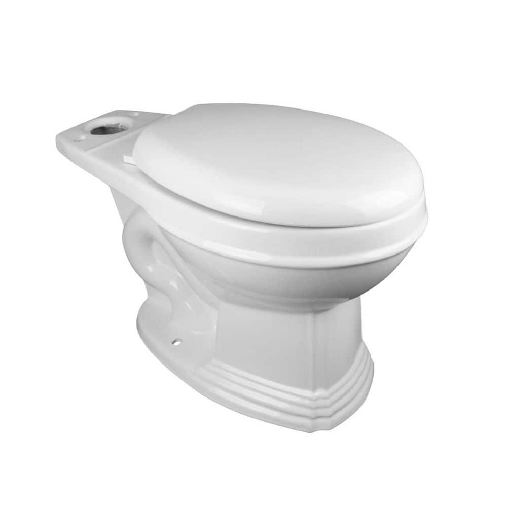 RENOVATORS SUPPLY MANUFACTURING Sheffield White Bathroom 2 Piece Toilet Bowl Only with Slow Close Toilet Seat Top Entry Round Toilet Bowl (1)
