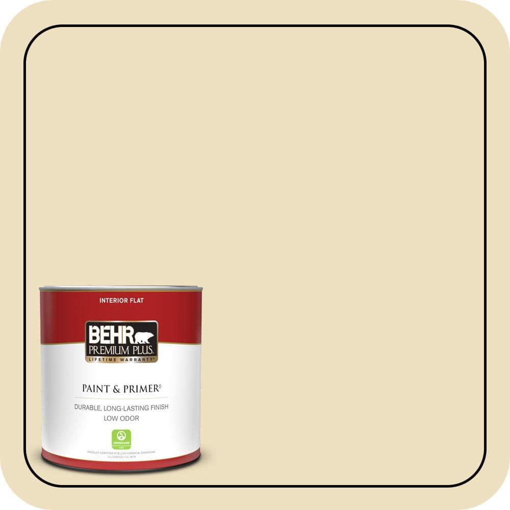 BEHR PREMIUM PLUS Home Decorators Collection #HDC-NT-17 New Cream Flat Low Odor & Primer