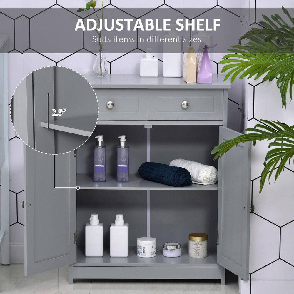 Buruis 23.5 in. W 11.7 in. D 29.5 in. H Bathroom Linen Cabinet with 2-Doors and 2-Drawers (3)