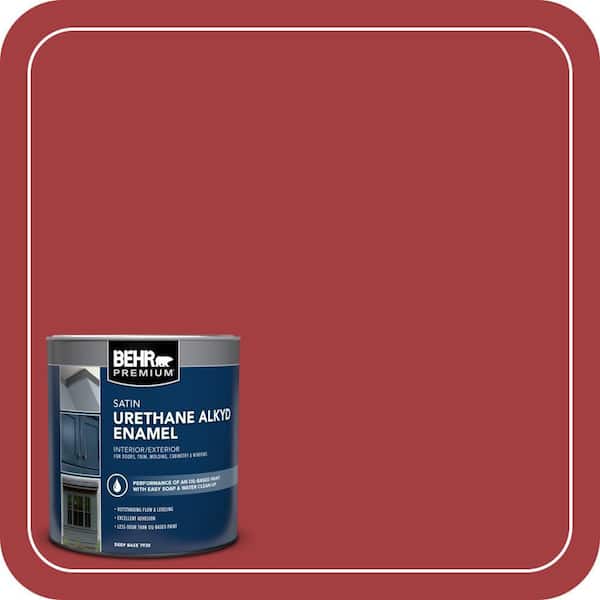 BEHR PREMIUM 1 qt. #P140-7 No More Drama Satin Enamel Urethane Alkyd Interior/Exterior Paint (2)