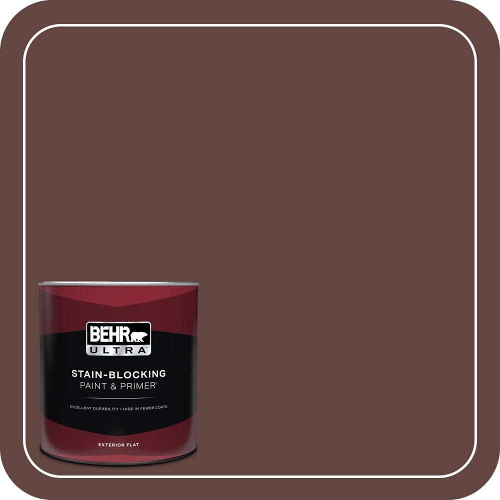 BEHR ULTRA 1 qt. #PMD-62 Black Plum Flat Exterior Paint & Primer