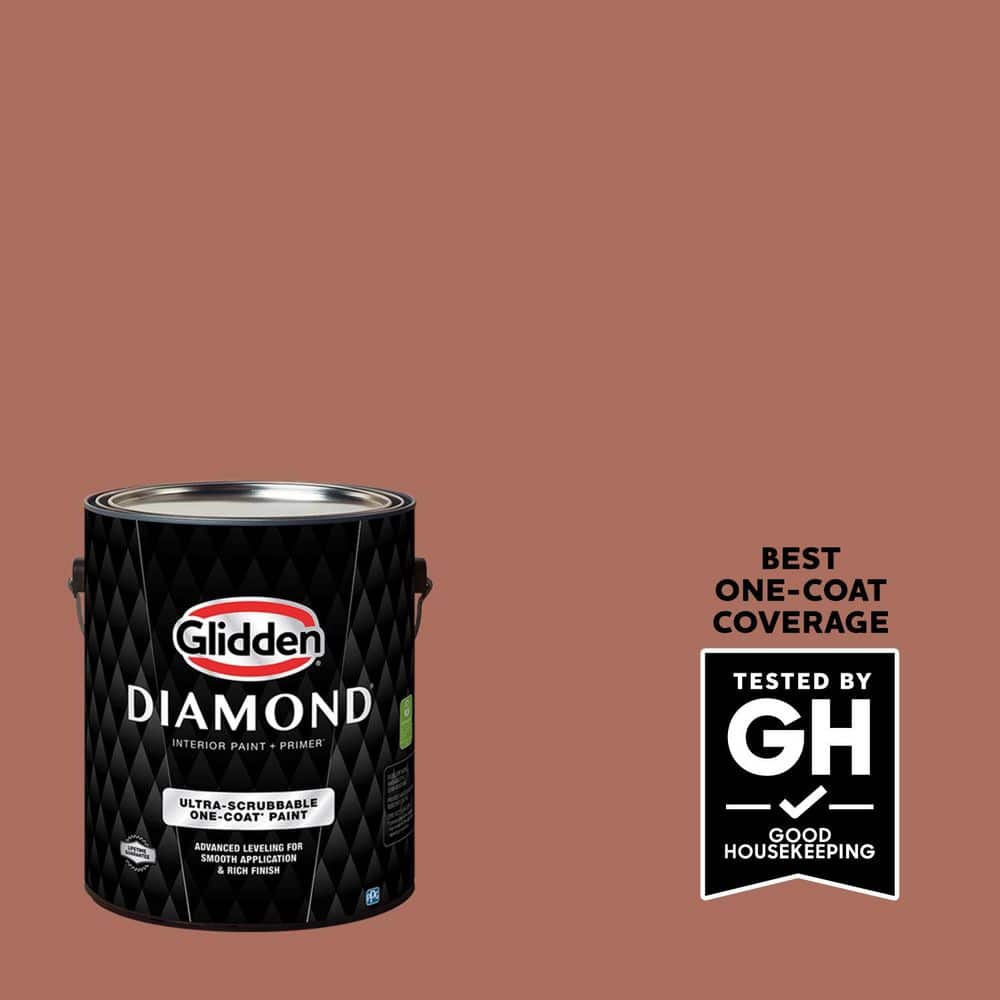 Glidden Diamond 1 gal. PPG1066-6 Amaretto Ultra-Flat Interior Paint with Primer