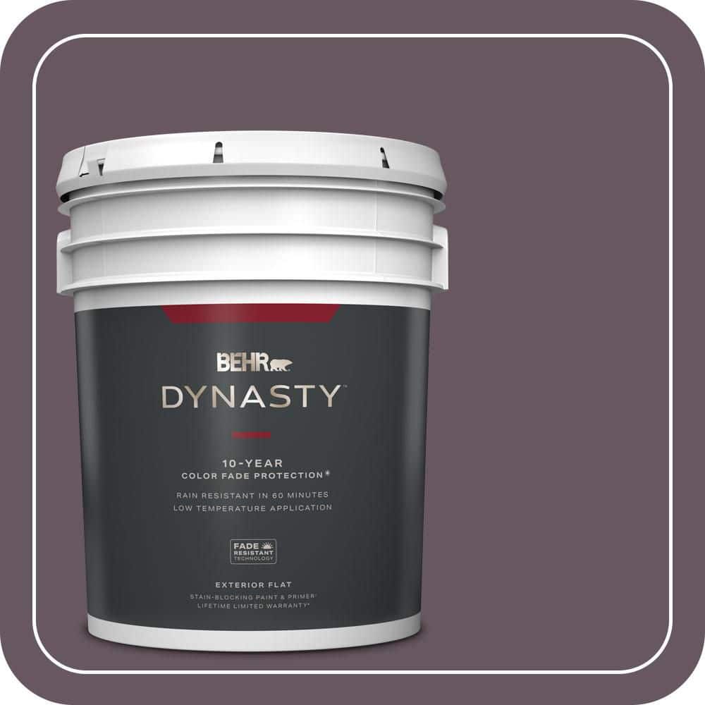 BEHR DYNASTY 5 gal. #N100-6 Urban Legend Flat Exterior Stain-Blocking Paint & Primer