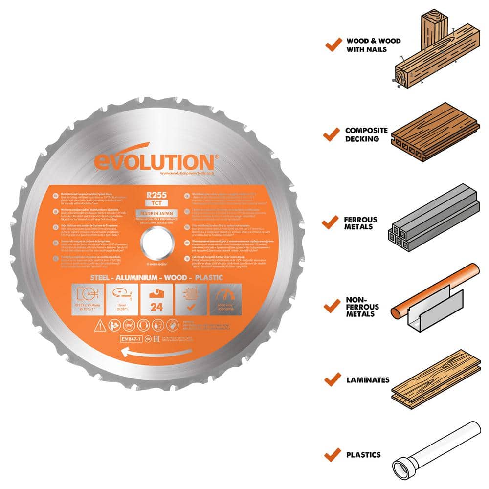 Evolution Power Tools 10 in. 36-Teeth Multi-Material Cutting Saw Blade (2)