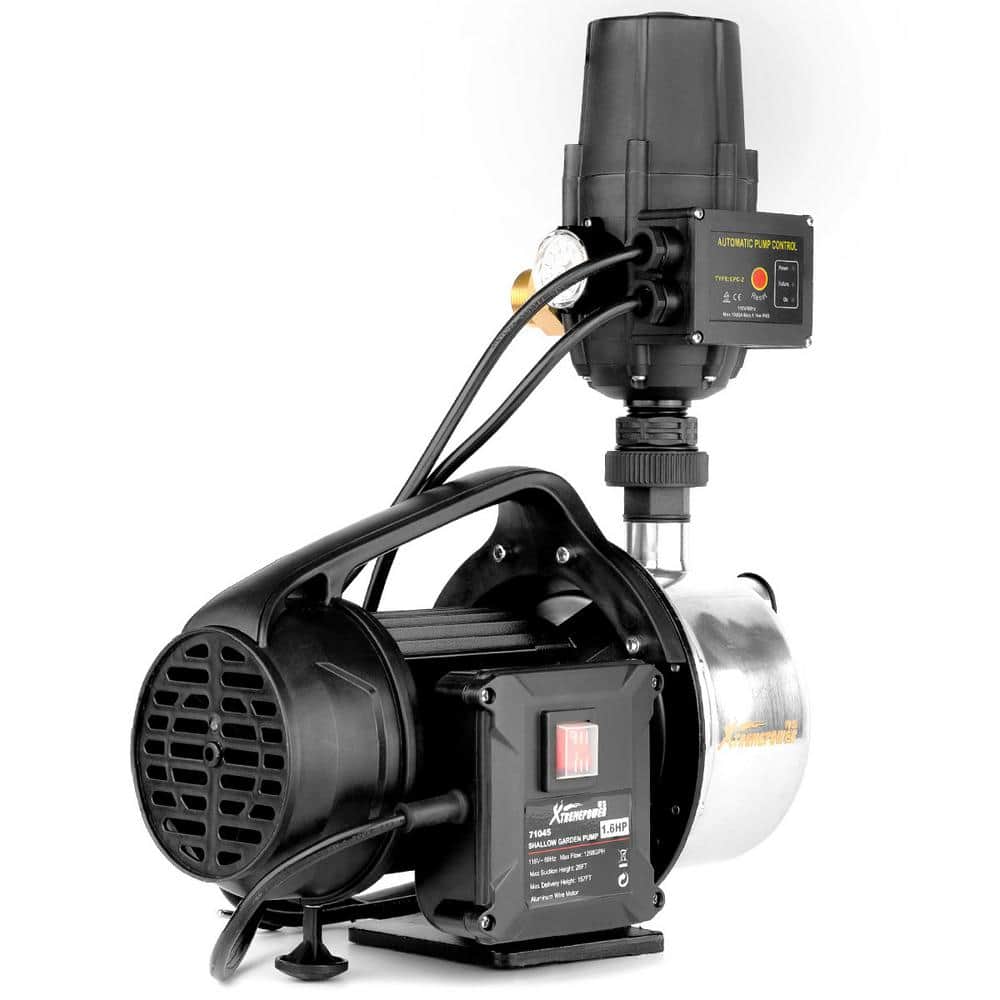 XtremepowerUS 1.6 HP 1268 GPH Shallow Well Pump Water Transfer Pump with Automatic Electronic Controller (2)