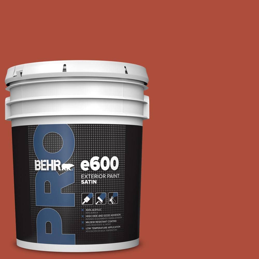 BEHR PRO 5 gal. #MQ4-35 Torch Red Satin Exterior Paint