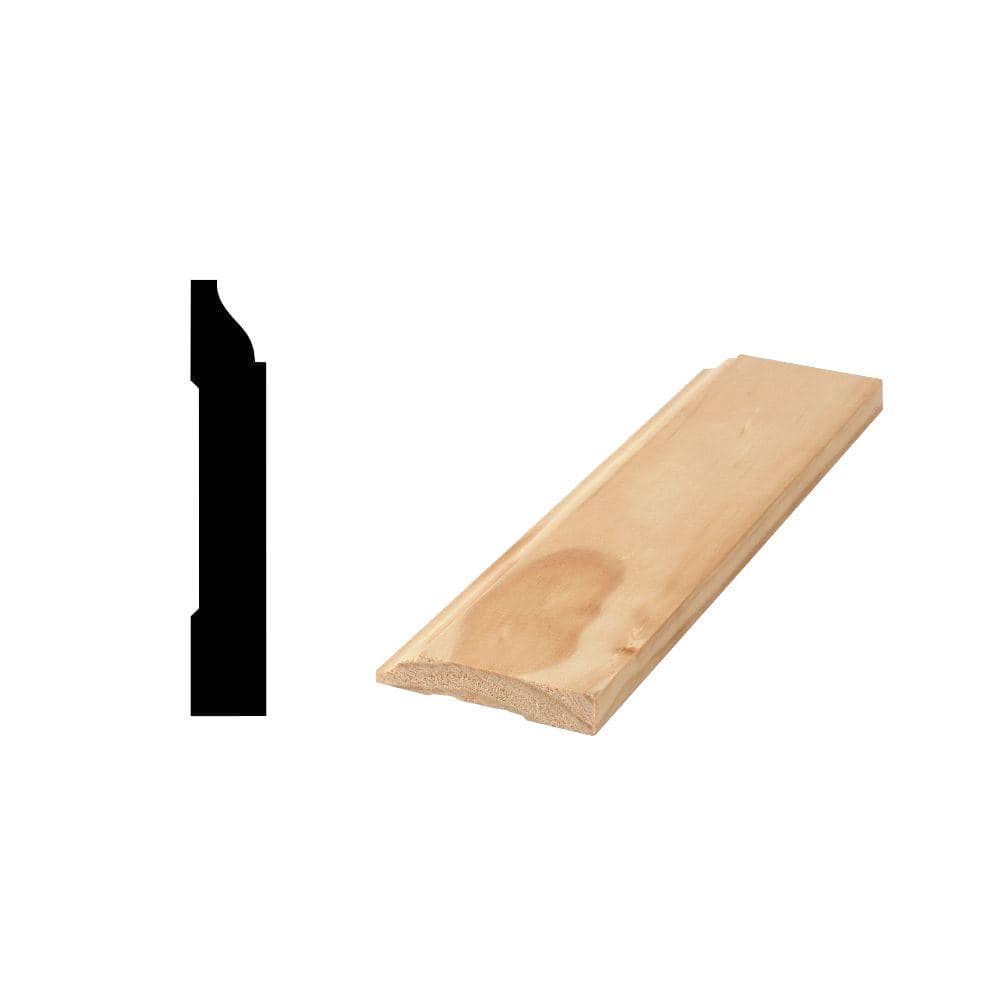 Woodgrain Millwork WM 623 9/16 in. x 3-1/4 in. Solid Pine Base Molding