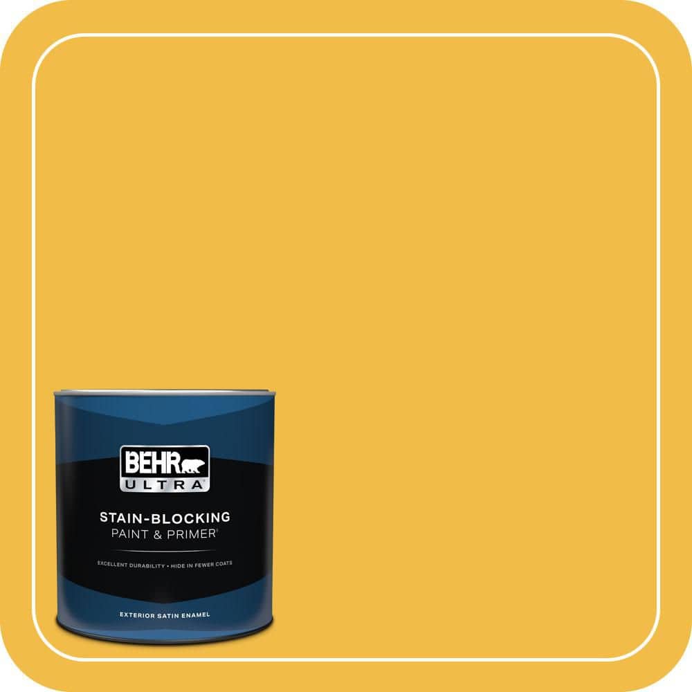 BEHR ULTRA 1 qt. #P280-6 Bling Satin Enamel Exterior Paint & Primer