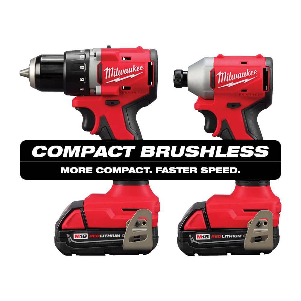 Milwaukee M18 18-Volt Lithium-Ion Brushless Cordless Combo Kit (4-Tool) with 2-Batteries, 1-Charger and Tool Bag (4)