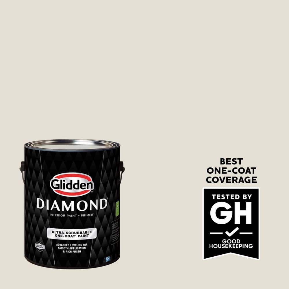 Glidden Diamond 1 gal. PPG1022-1 Hourglass Eggshell Interior Paint with Primer (1)