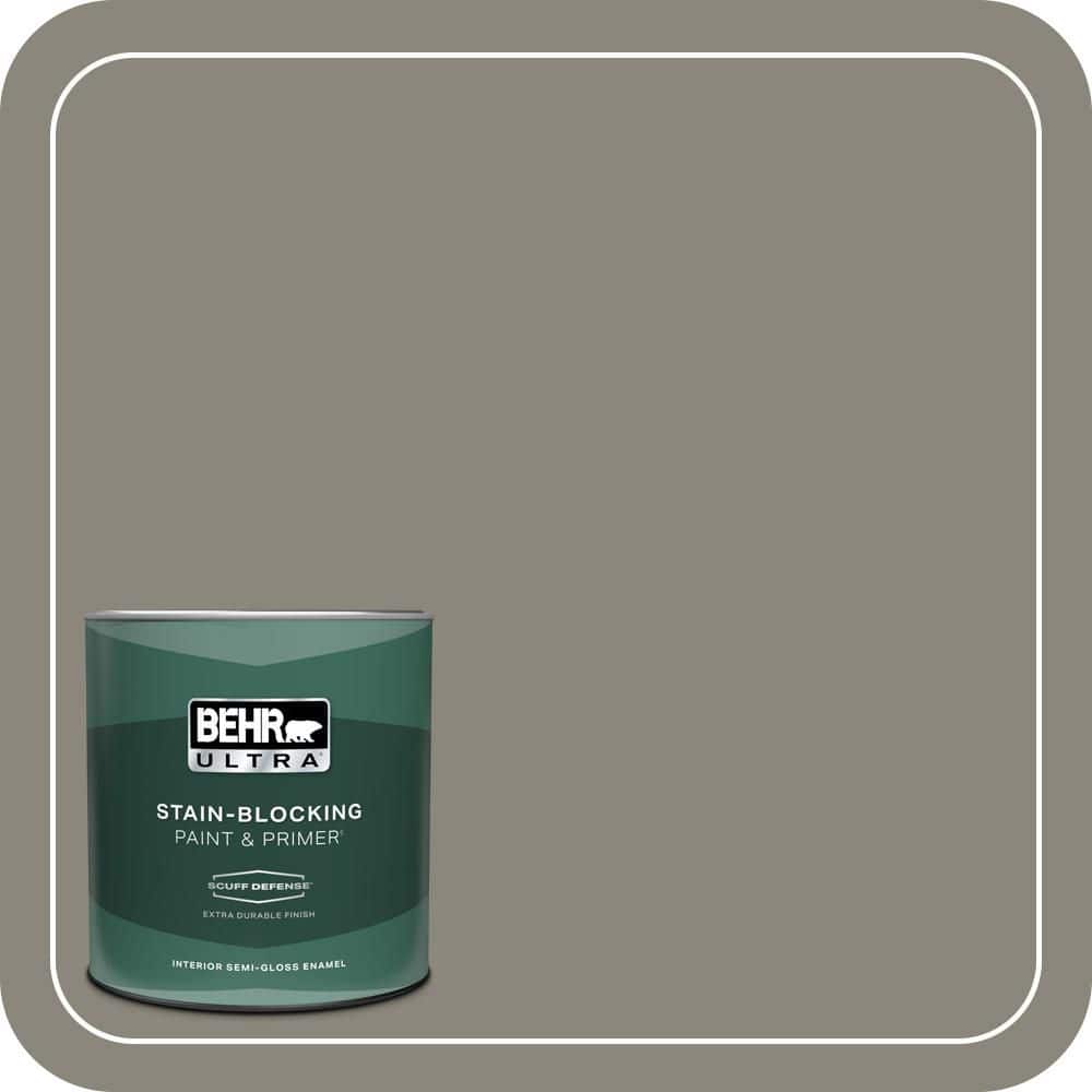 BEHR ULTRA 1 qt. #T12-11 Compass Extra Durable Semi-Gloss Enamel Interior Paint & Primer