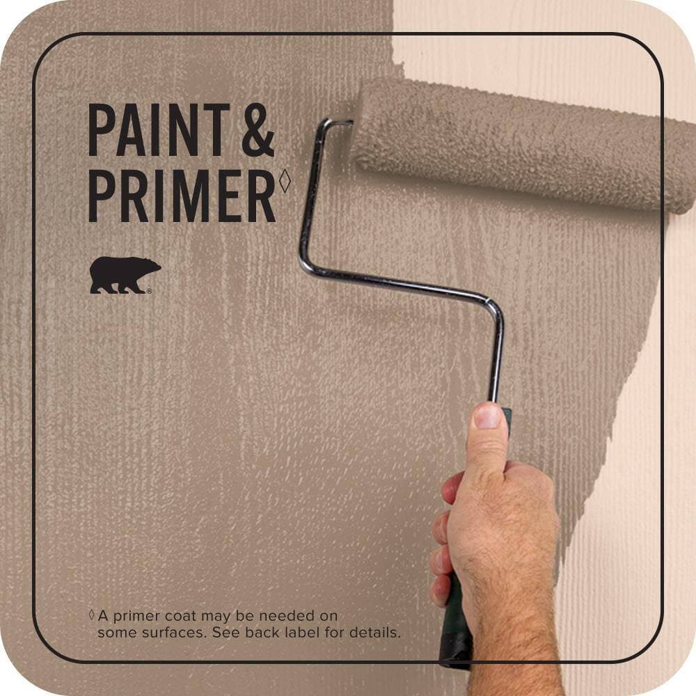 BEHR PREMIUM PLUS 5 gal. #PPU4-04 Soft Chamois Flat Exterior Paint & Primer (3)