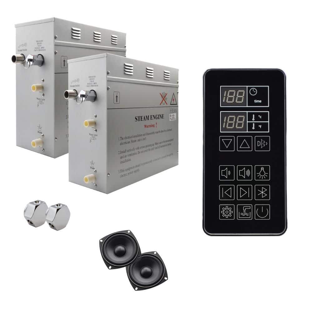 Steam Planet Superior SteamPoint Plus 18Kw Steam Bath Generators, Self-Draining with Bluetooth Digital Keypad in Black (1)