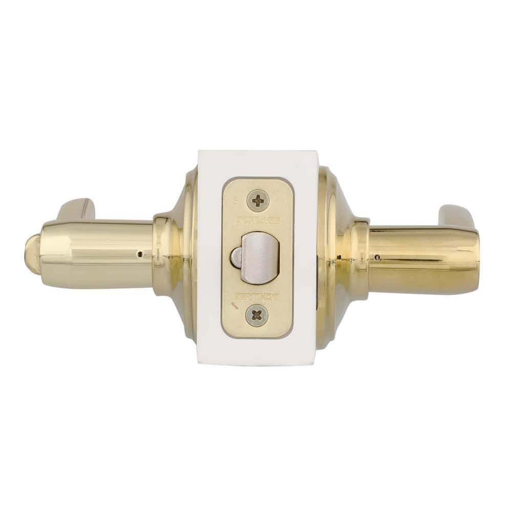 Schlage Flair Bright Brass Classic Keyed Entry Door Handle (4)