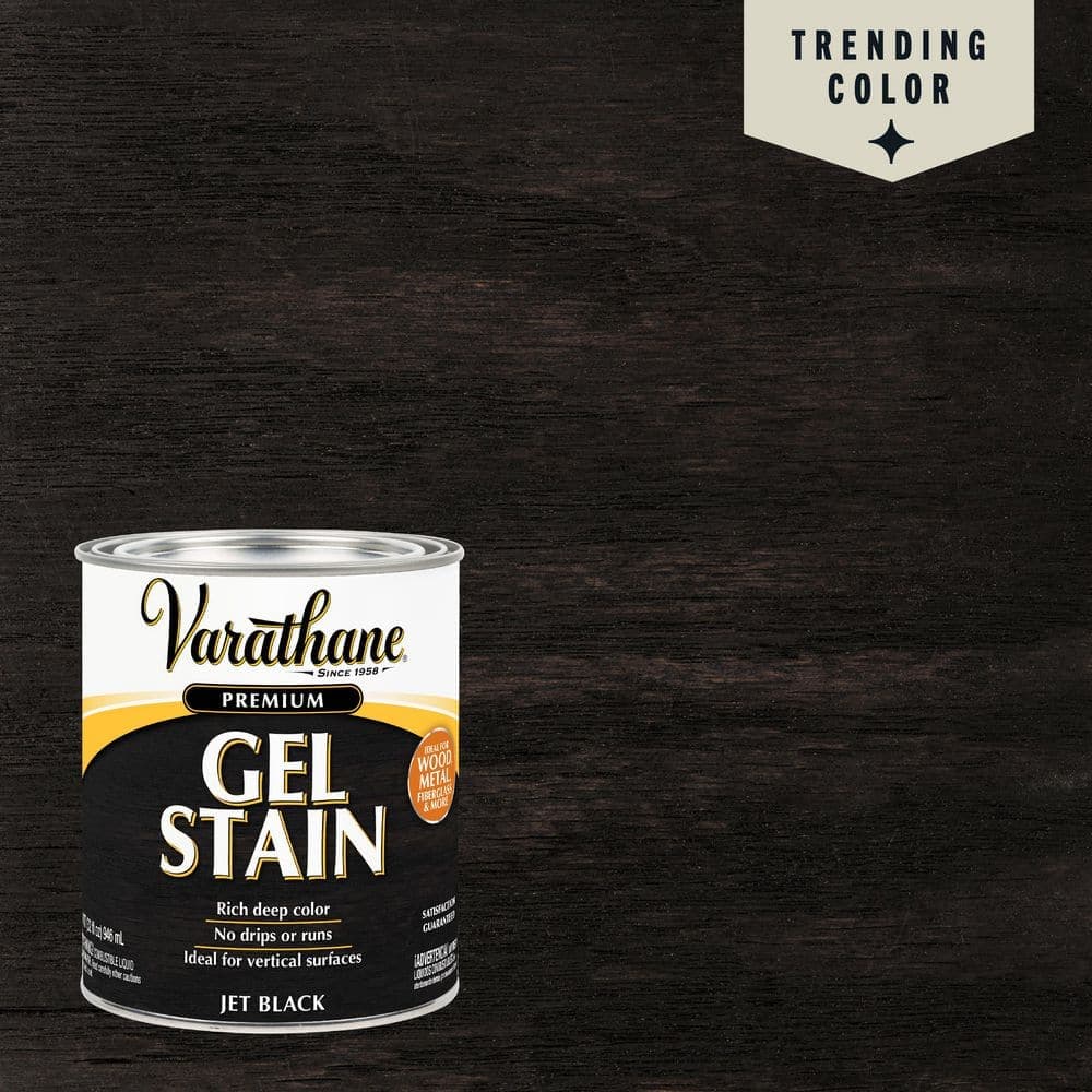 Varathane 1 qt. Jet Black Semi-Transparent Gel Interior Wood Stain