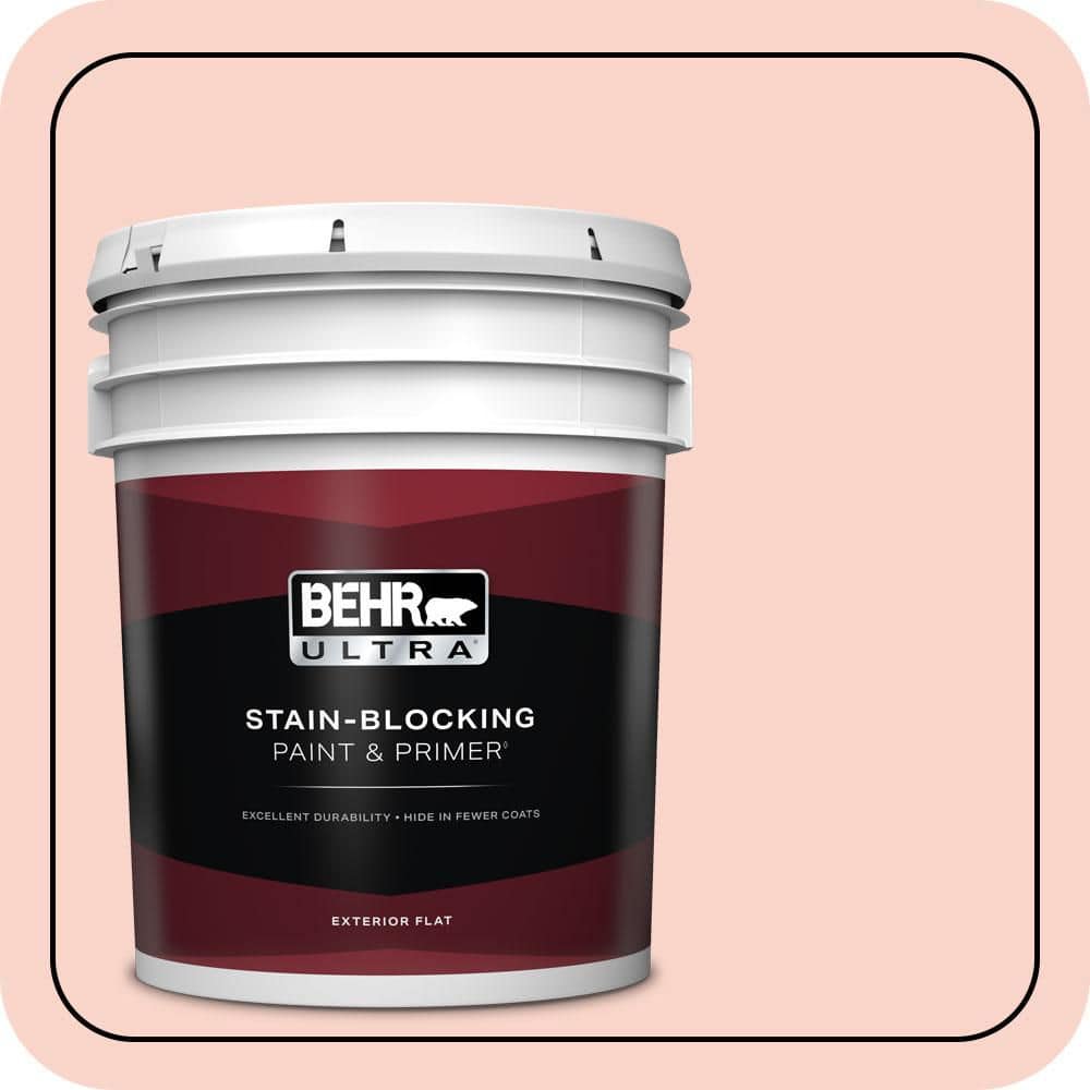 BEHR ULTRA 5 gal. #P180-1 Deco Shell Flat Exterior Paint & Primer