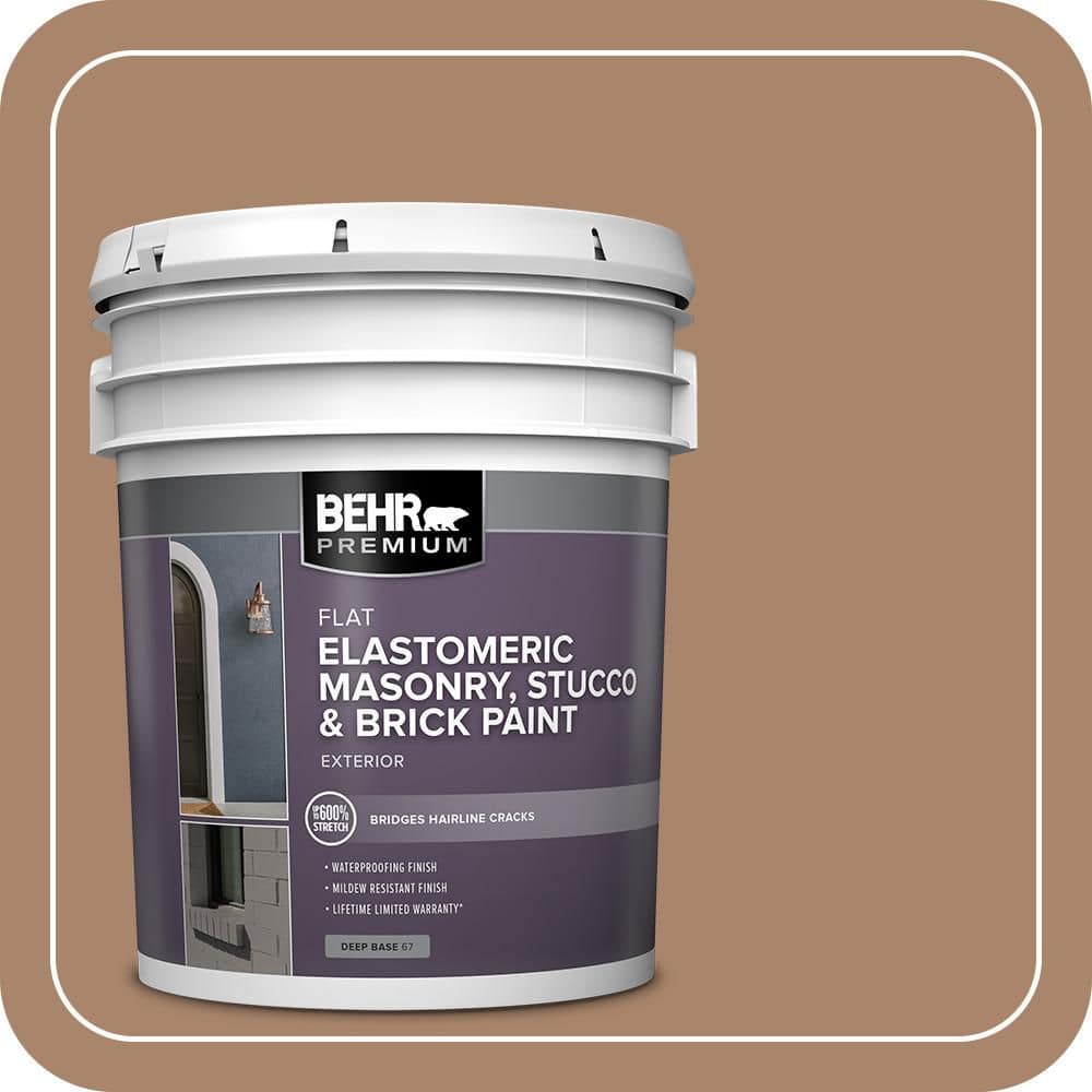 BEHR PREMIUM 5 gal. #S220-5 Nutshell Elastomeric Masonry, Stucco and Brick Exterior Paint (1)