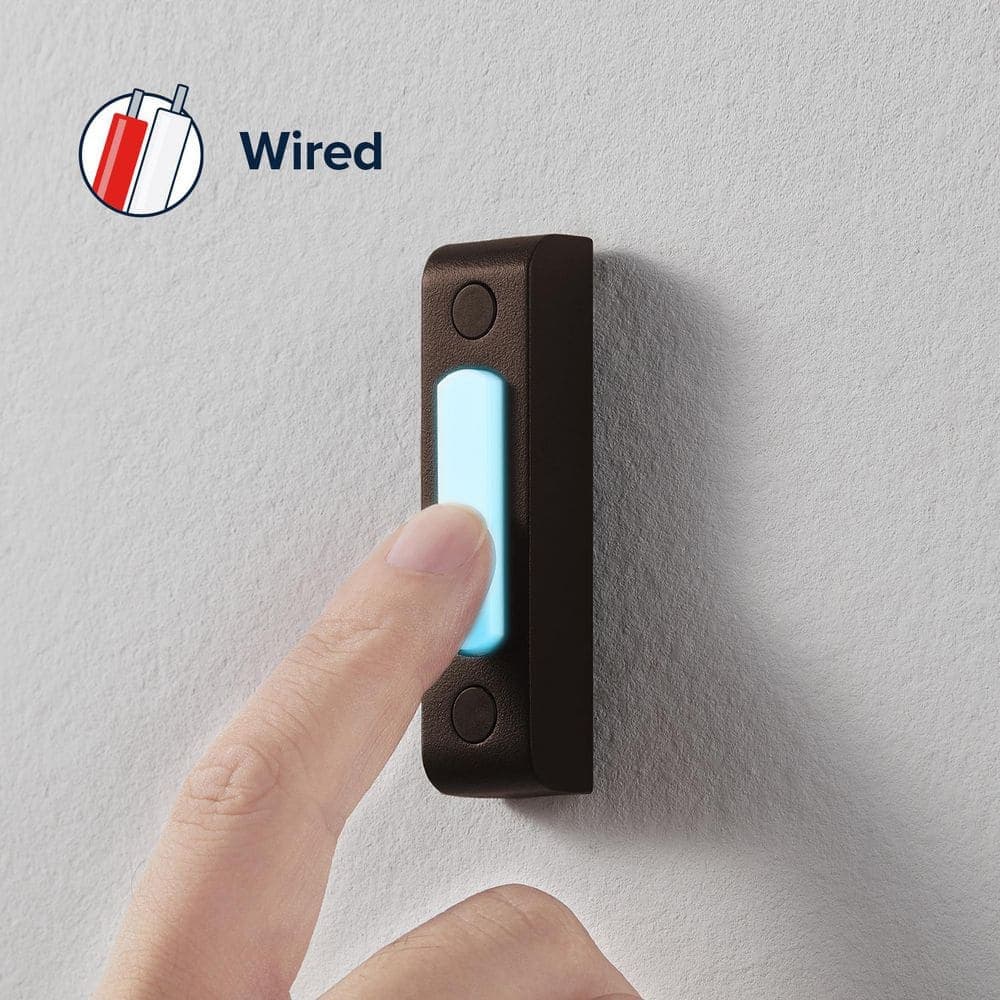 Heath Zenith Oil-Rubbed Bronze Metal Wired Lighted Push Doorbell Button (3)
