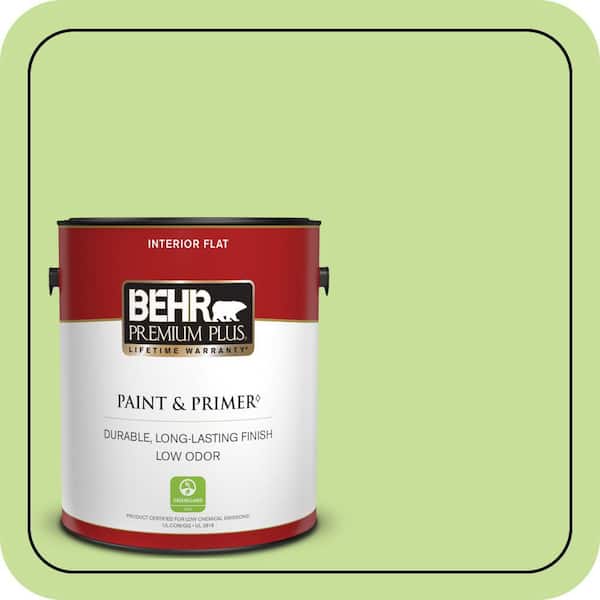 BEHR PREMIUM PLUS #420A-3 Key Lime Enamel Interior/Exterior Paint & Primer Color Sample (2)