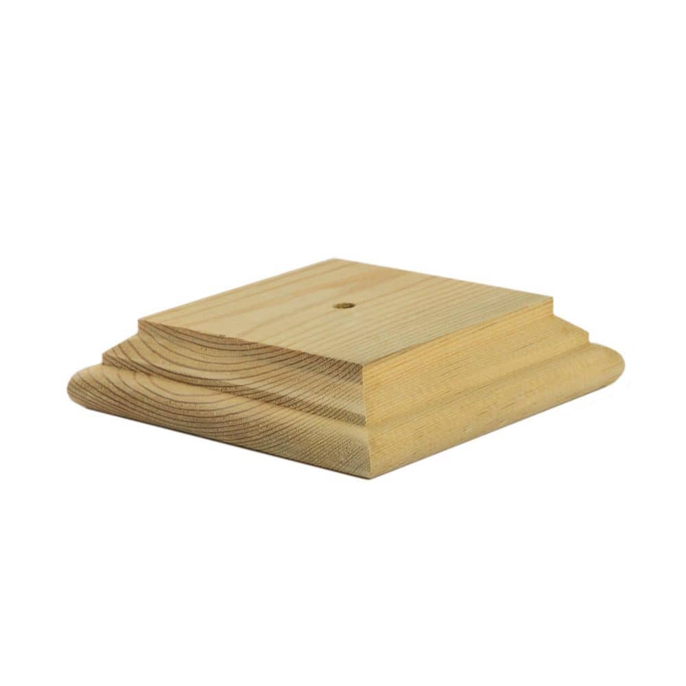 Deckorators 4 in. x 4 in. Natural Pine Wood Deck Post Cap (24-Pack)