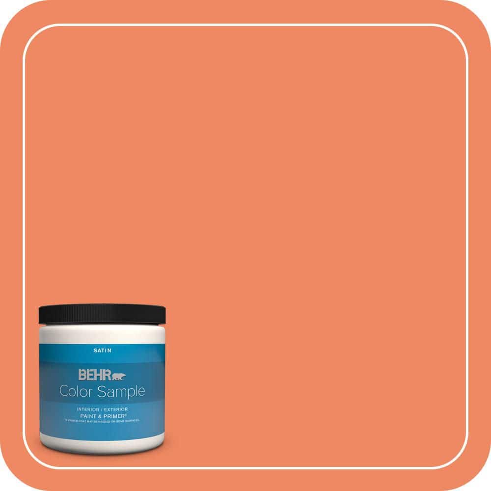 BEHR PREMIUM PLUS 8 oz. #P190-5 Orioles Satin Enamel Interior/Exterior Paint & Primer Color Sample