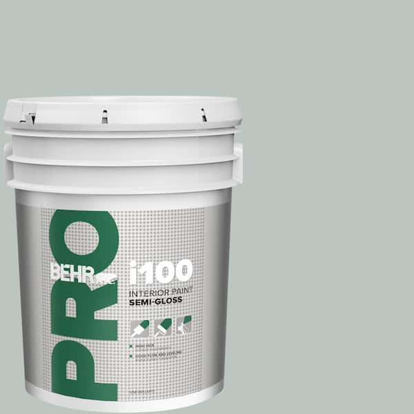 BEHR PRO 5 gal. #ICC-47 Pewter Tray Semi-Gloss Interior Paint (2)