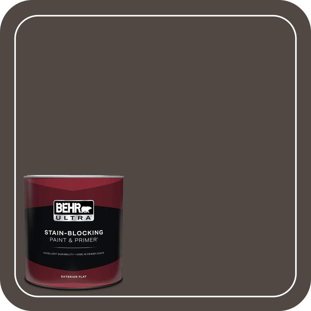 BEHR ULTRA 1 qt. #T12-13 Tribal Drum Flat Exterior Paint & Primer