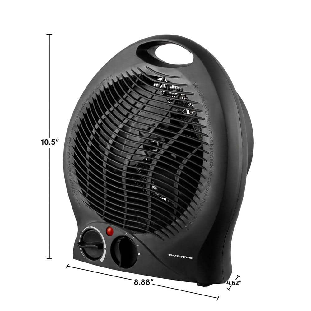 OVENTE Electric Heater Fan 10.5 in. with Thermostat Control (2)