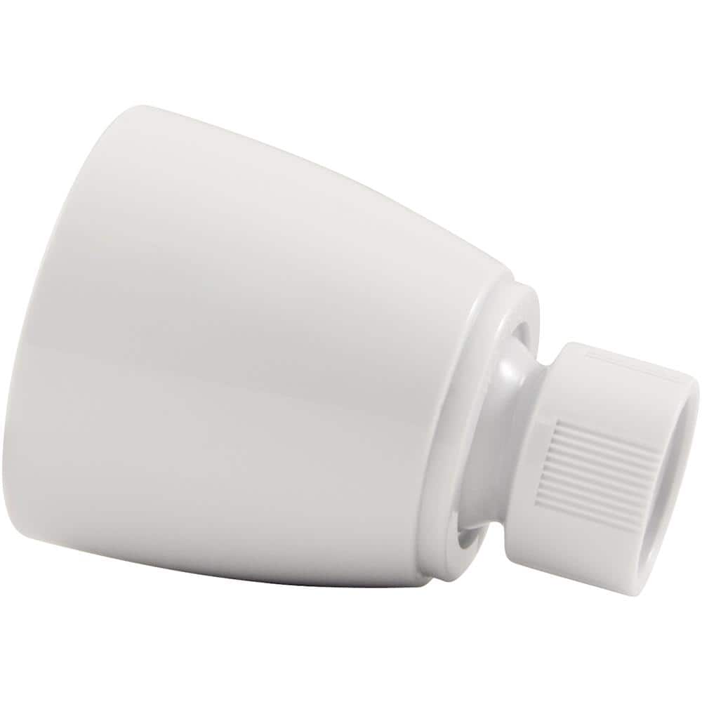 Glacier Bay 1-Spray Patterns 2 in. Single Wall Mount Fixed Shower Head in White (4)