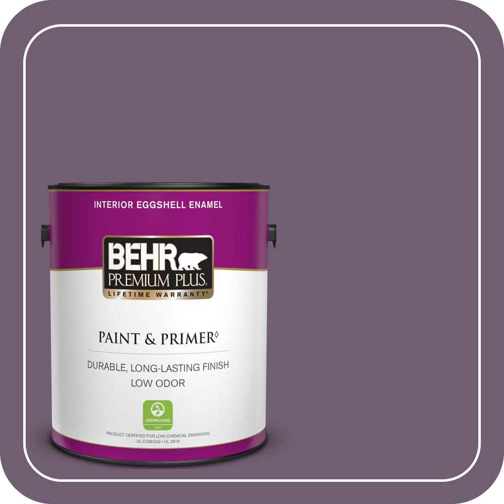 BEHR PREMIUM PLUS 1 gal. #S100-6 Blackberry Jam Eggshell Enamel Low Odor Interior Paint & Primer (1)
