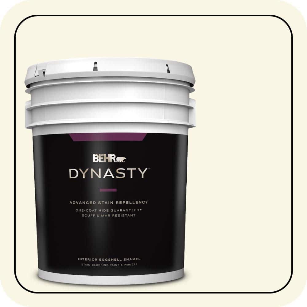 BEHR DYNASTY 5 gal. #W-B-300 Magnolia Blossom Eggshell Enamel Interior Stain-Blocking Paint & Primer