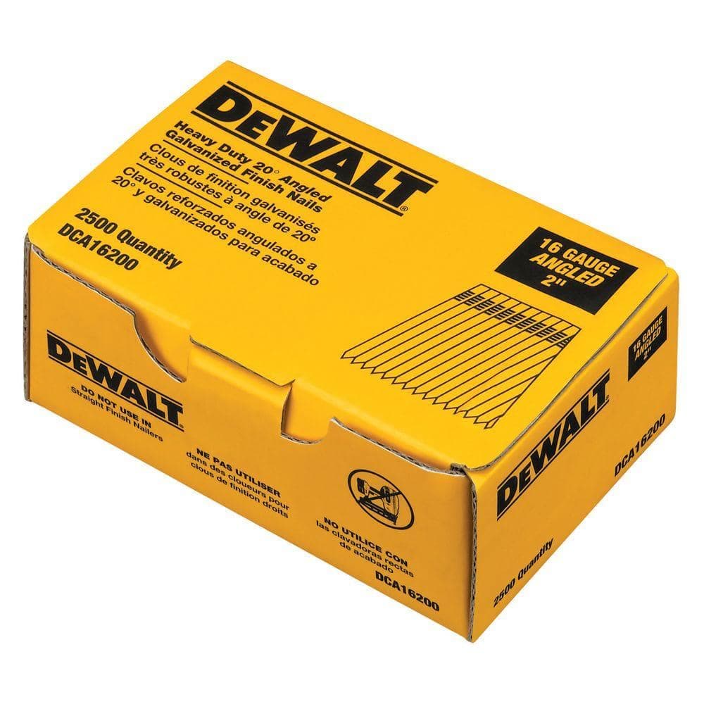 DEWALT 2 in. 16-Gauge Angled Finish Nails (2500 Pack) (3)