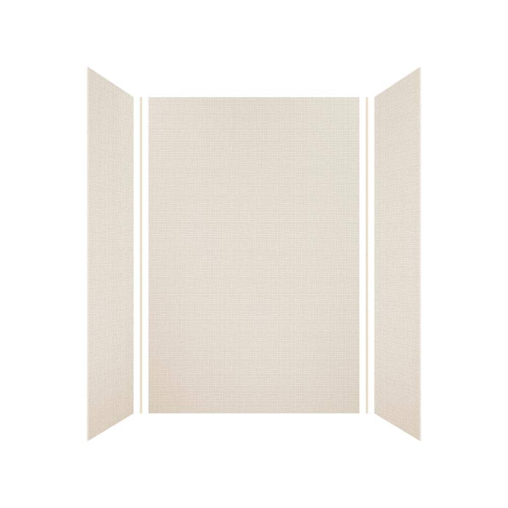 Transolid Expressions 36 in. x 48 in. x 72 in. 3-Piece Easy Up Adhesive Alcove Shower Wall Surround in Cameo (2)