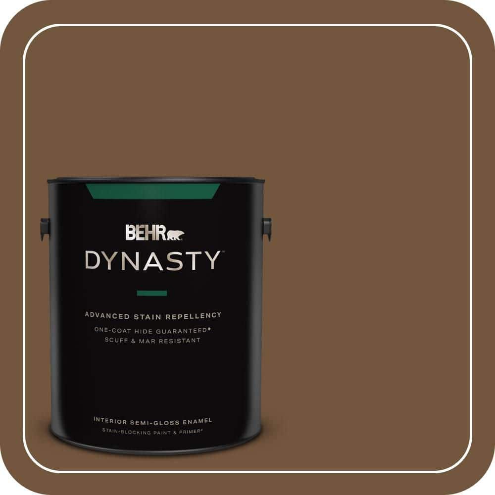 BEHR DYNASTY 1 gal. #MQ2-09 Clockworks One-Coat Hide Semi-Gloss Enamel Interior Stain-Blocking Paint & Primer